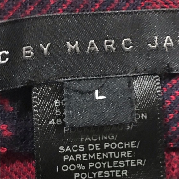 Marc By Marc Jacobs Maya Plaid Jacquard Skirt in Ink Blue Multi Size Large - Picture 5 of 13